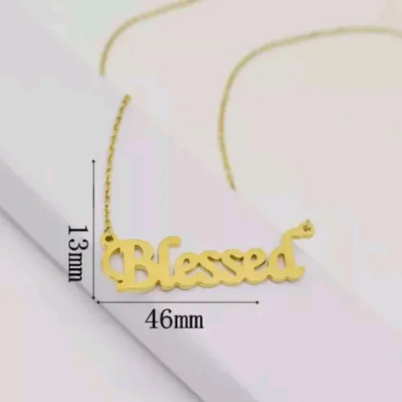🫶Blessed✝️Inspirational Pendant Neclace - Picture 3 of 3